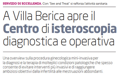 Apre il Centro di isteroscopia diagnostica e operativa