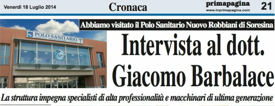 Intervista al Dottor Giacomo Barbalace