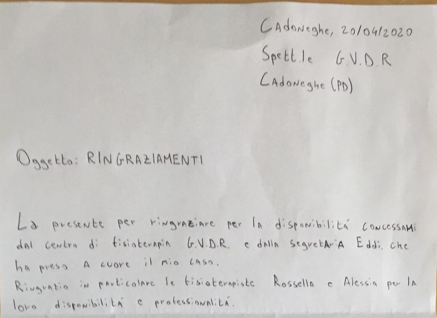 Ringraziamenti