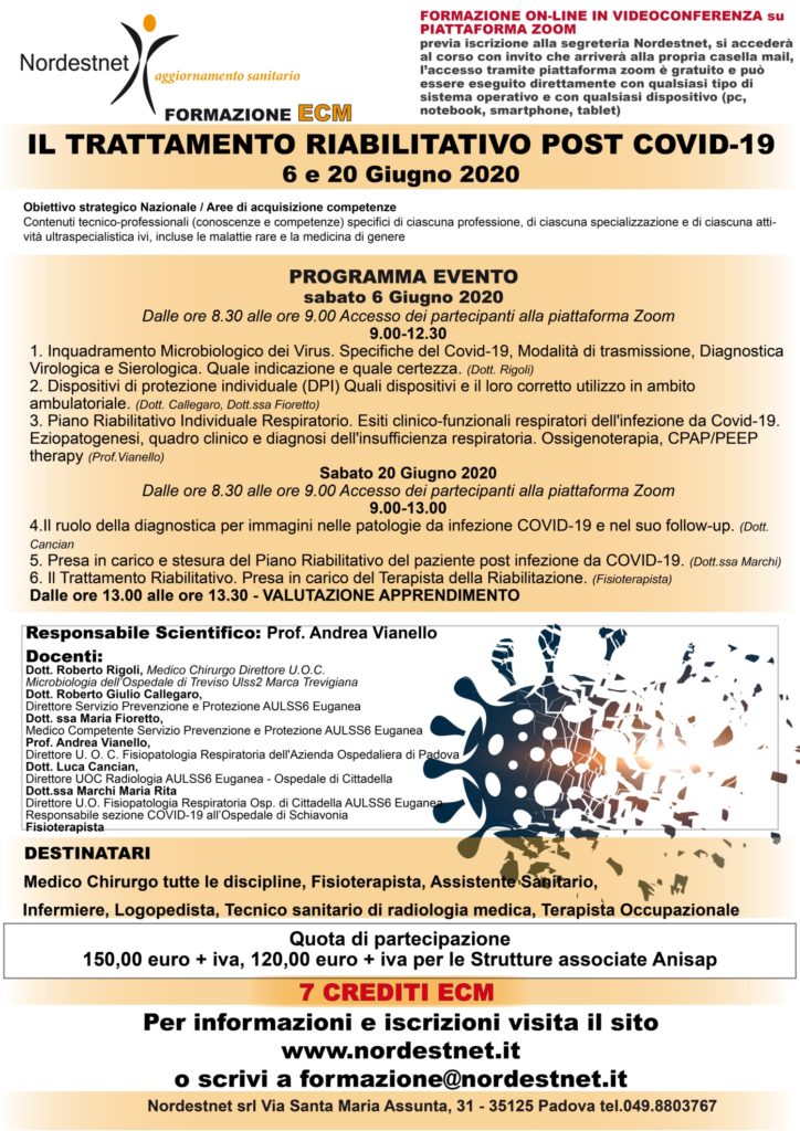 Il trattamento riabilitativo post Covid 19