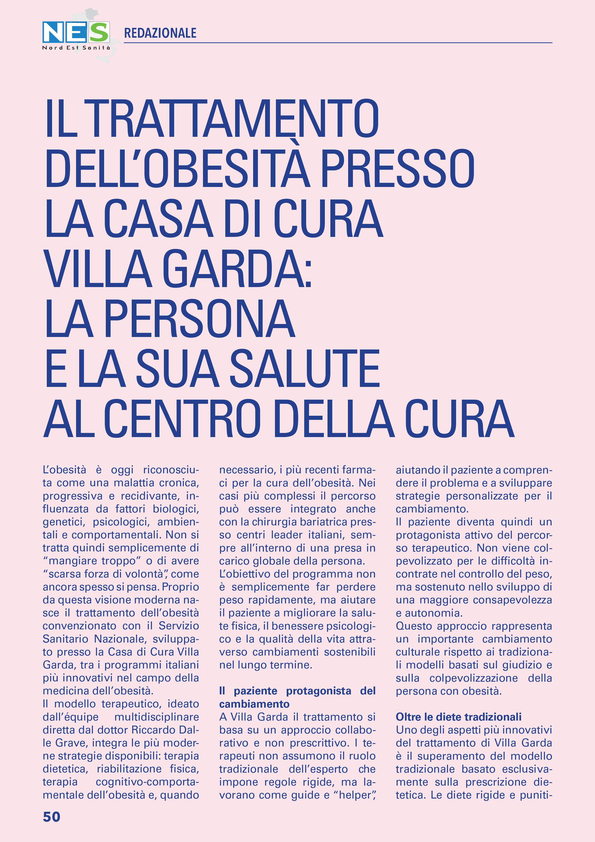 Il trattamento dell'obesità presso Villa Garda