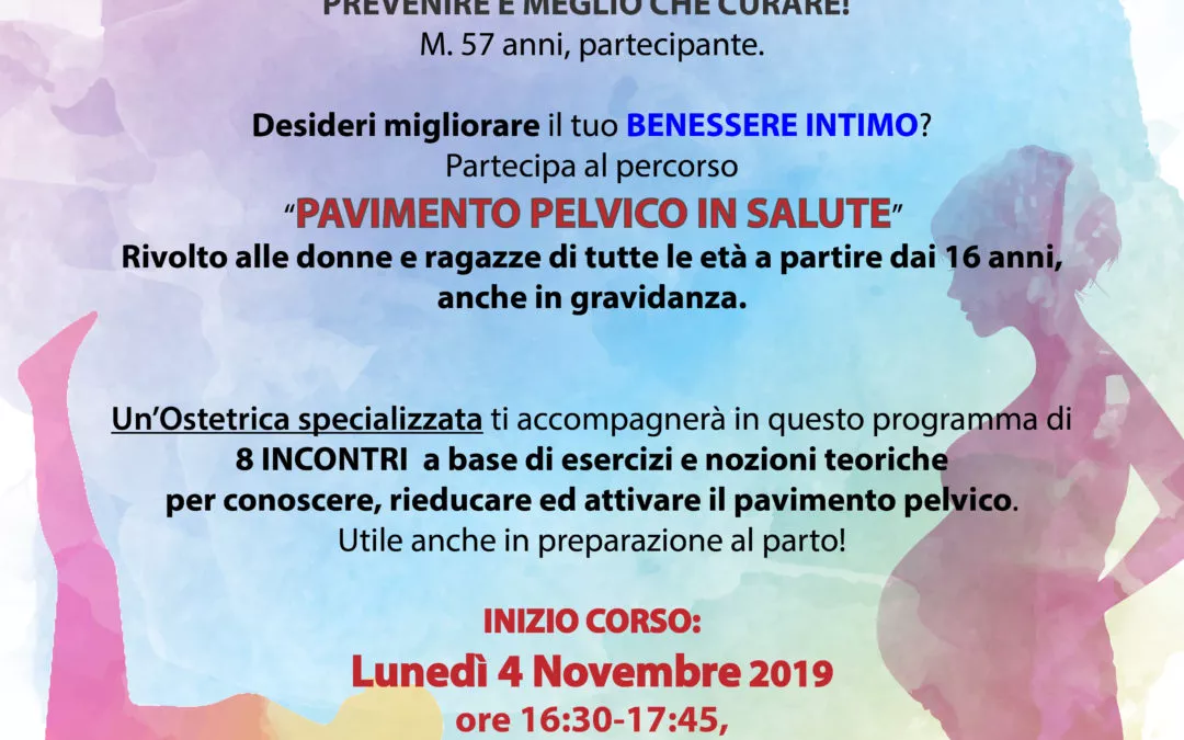 Partito il percorso “Pavimento Pelvico in Salute”